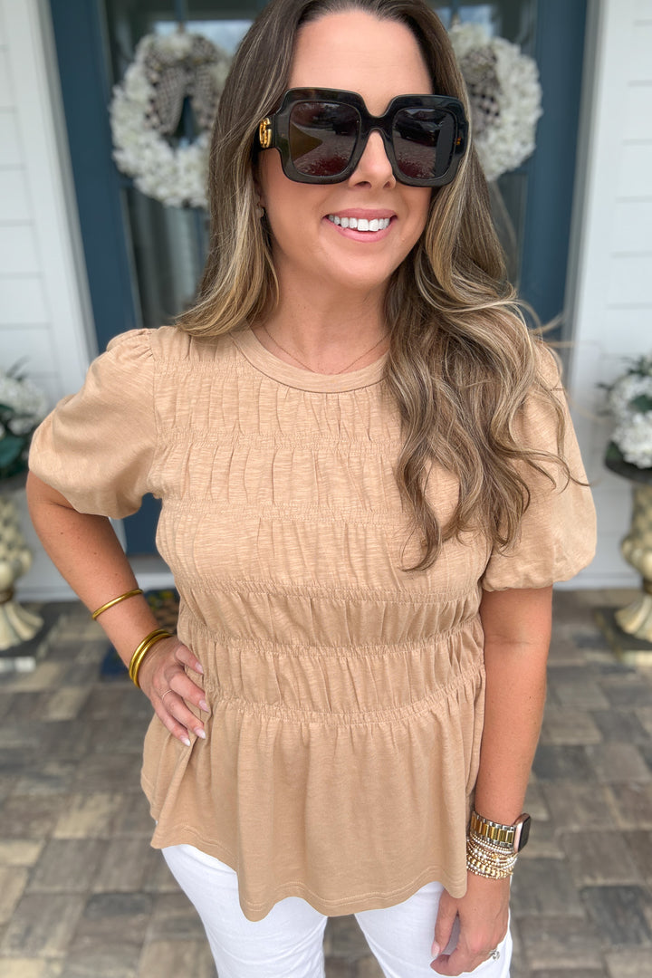 Mary Square: Hope Top - Tan