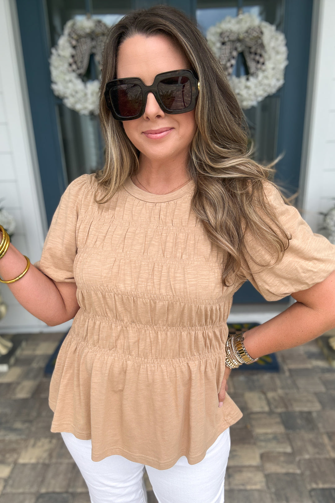 Mary Square: Hope Top - Tan