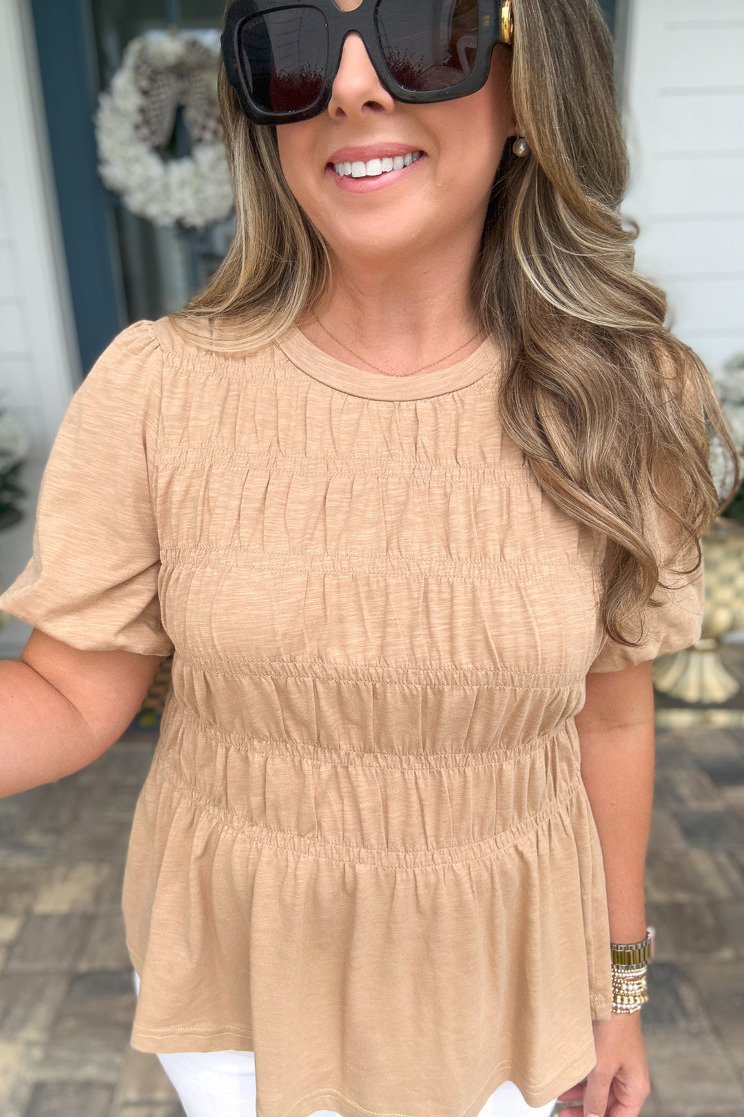 Mary Square: Hope Top - Tan