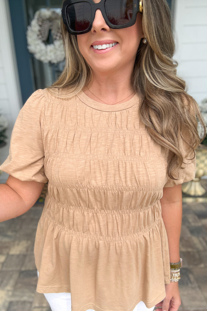 Mary Square: Hope Top - Tan