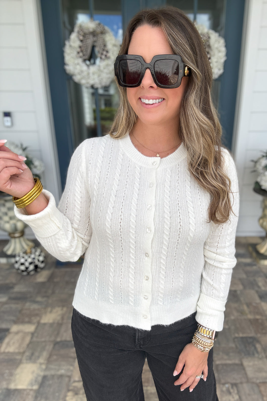 Z Supply: Medina Pointelle Cardigan - Cloud