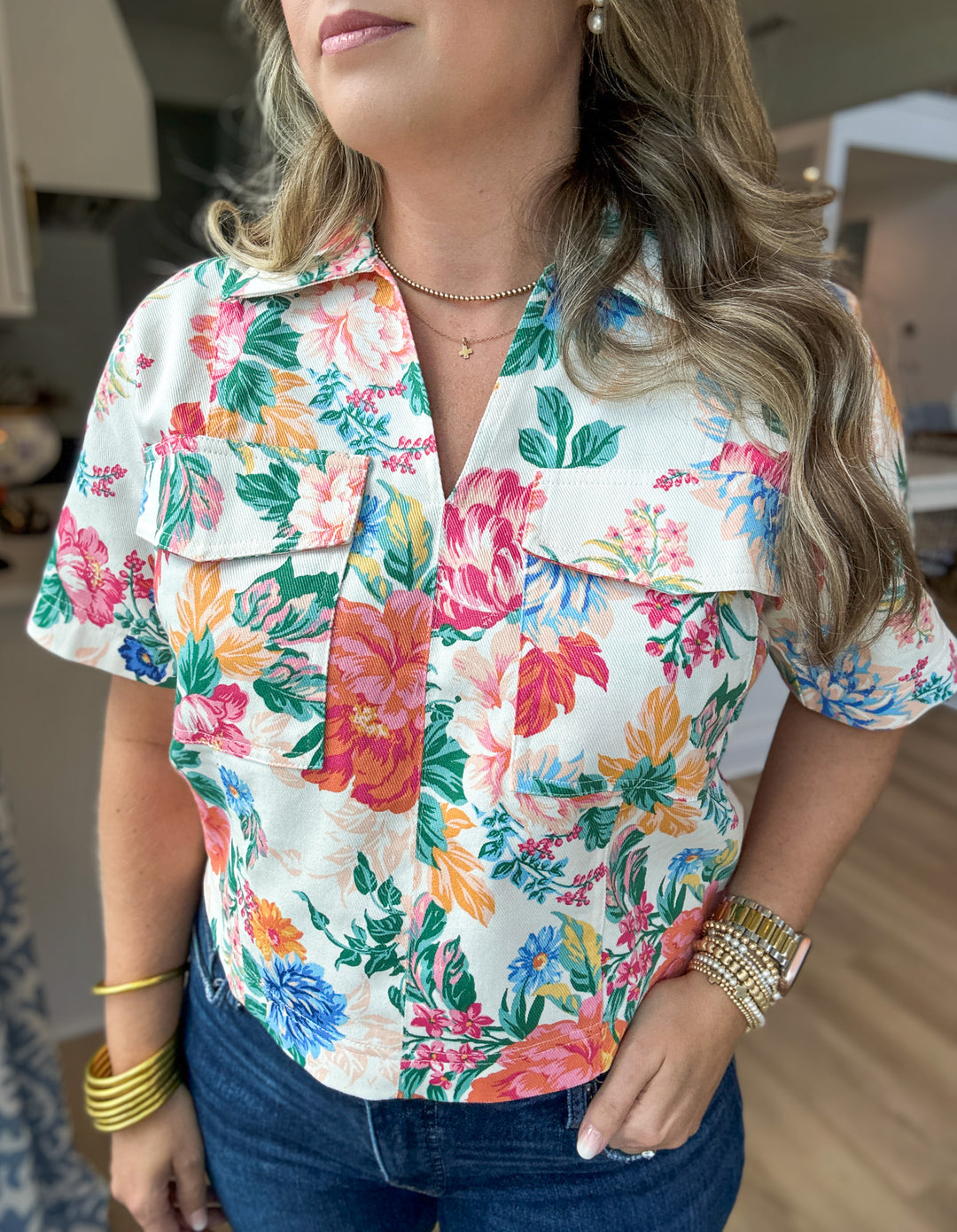 Karlie: English Garden Pocket Top