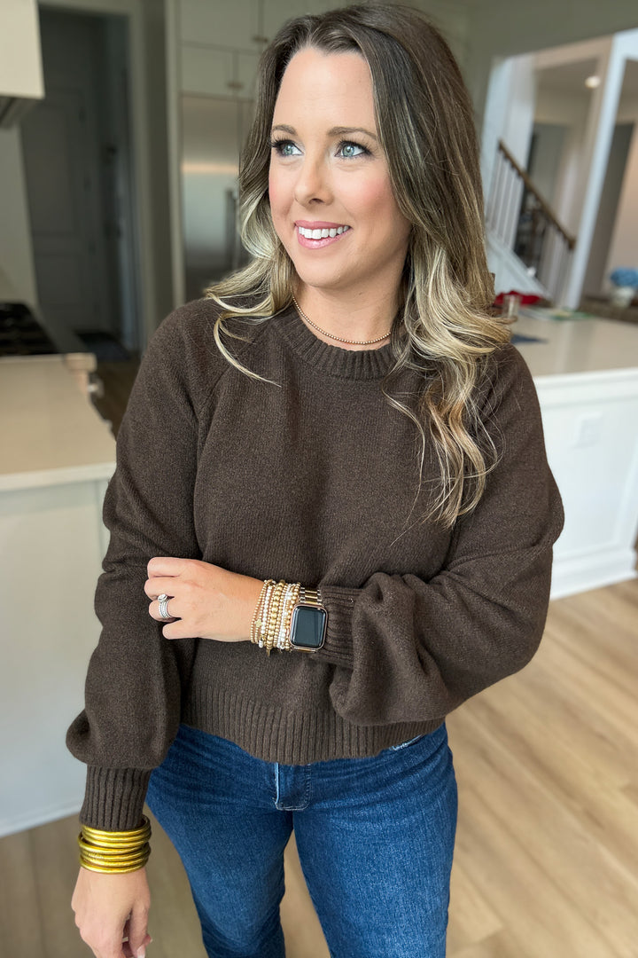Z Supply: Coming Up Sweater- Dark Chocolate