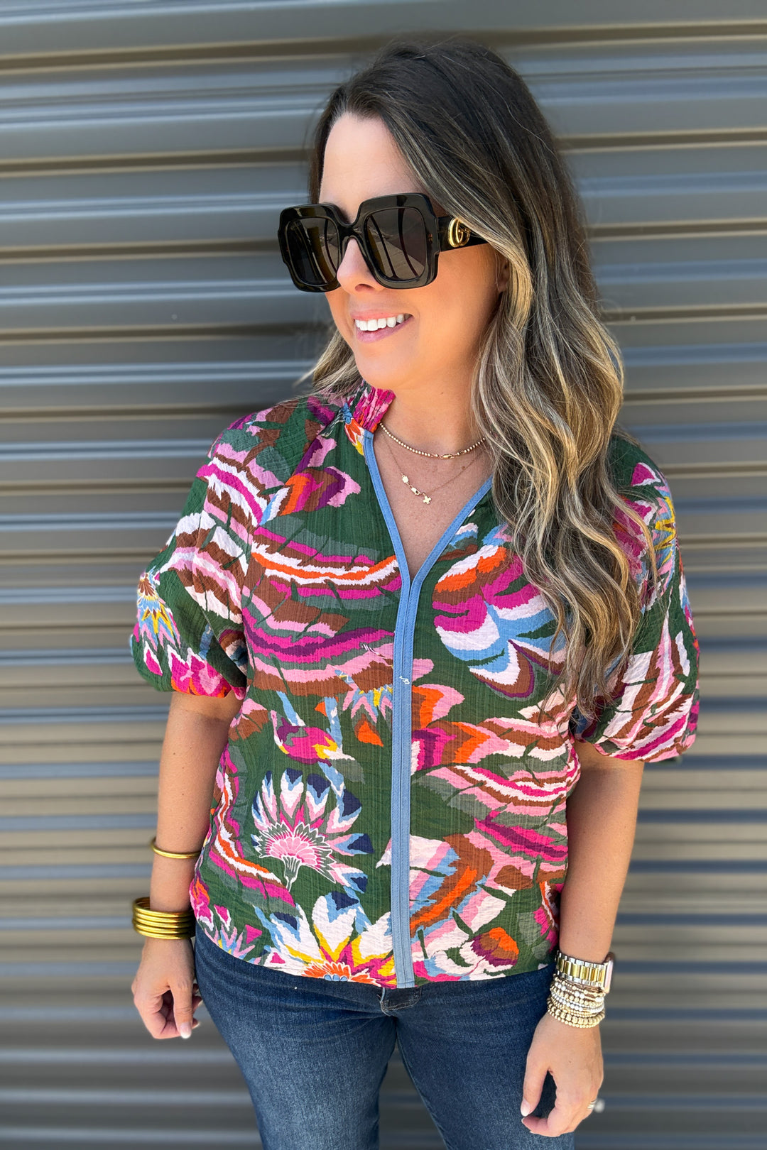 THML: Fall In Love Printed Blouse