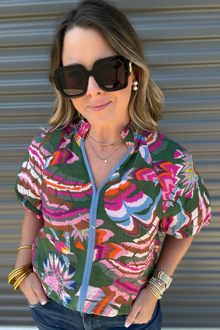THML: Fall In Love Printed Blouse