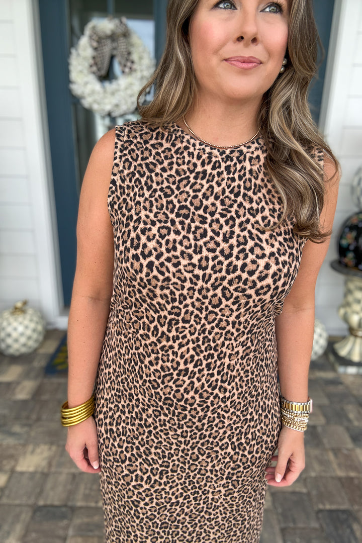 Leopard Is Back Midi Dress