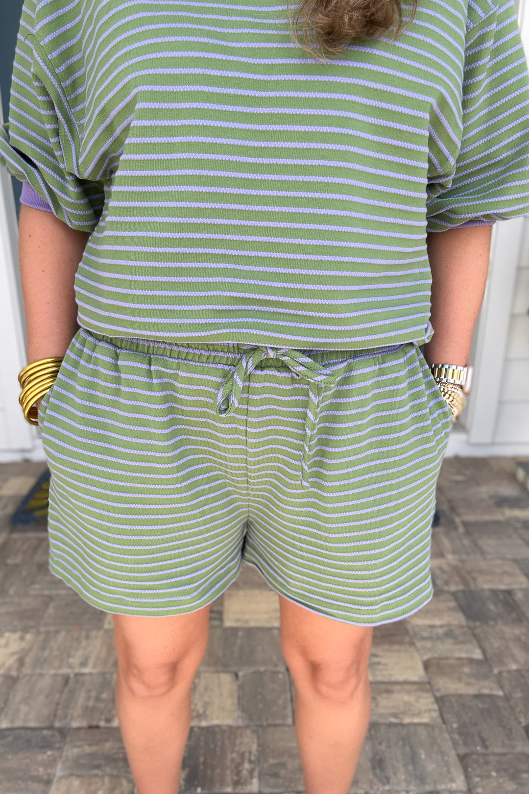 Lavender Fields Stripe Tie Short