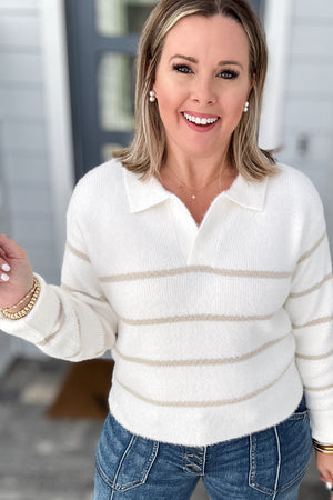 Z Supply: Monique Stripe Sweater - Sandstone