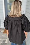 Ruffle Goes On Top - Black
