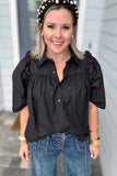 Ruffle Goes On Top - Black