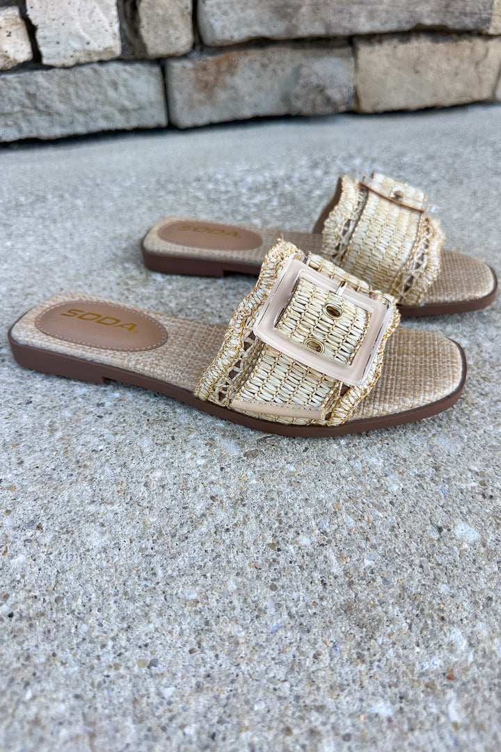 Ruffle Raftan Sandal
