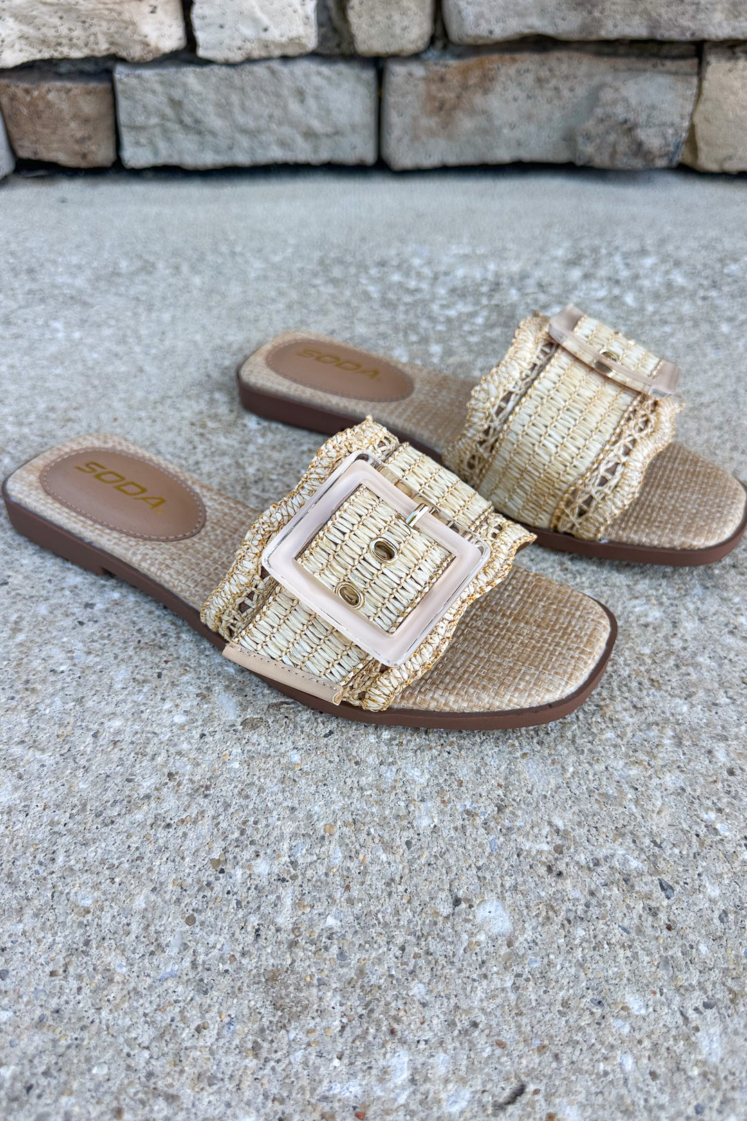 Ruffle Raftan Sandal