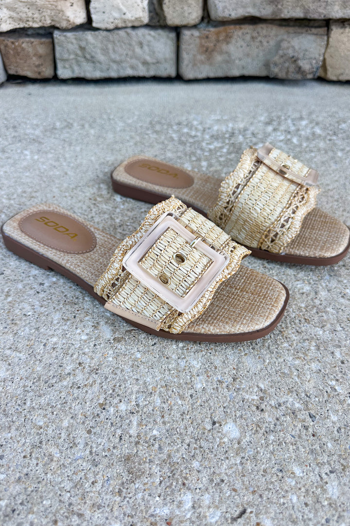 Ruffle Raftan Sandal