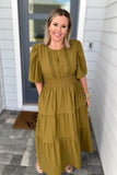 Whenever You Call Maxi Dress - Olive