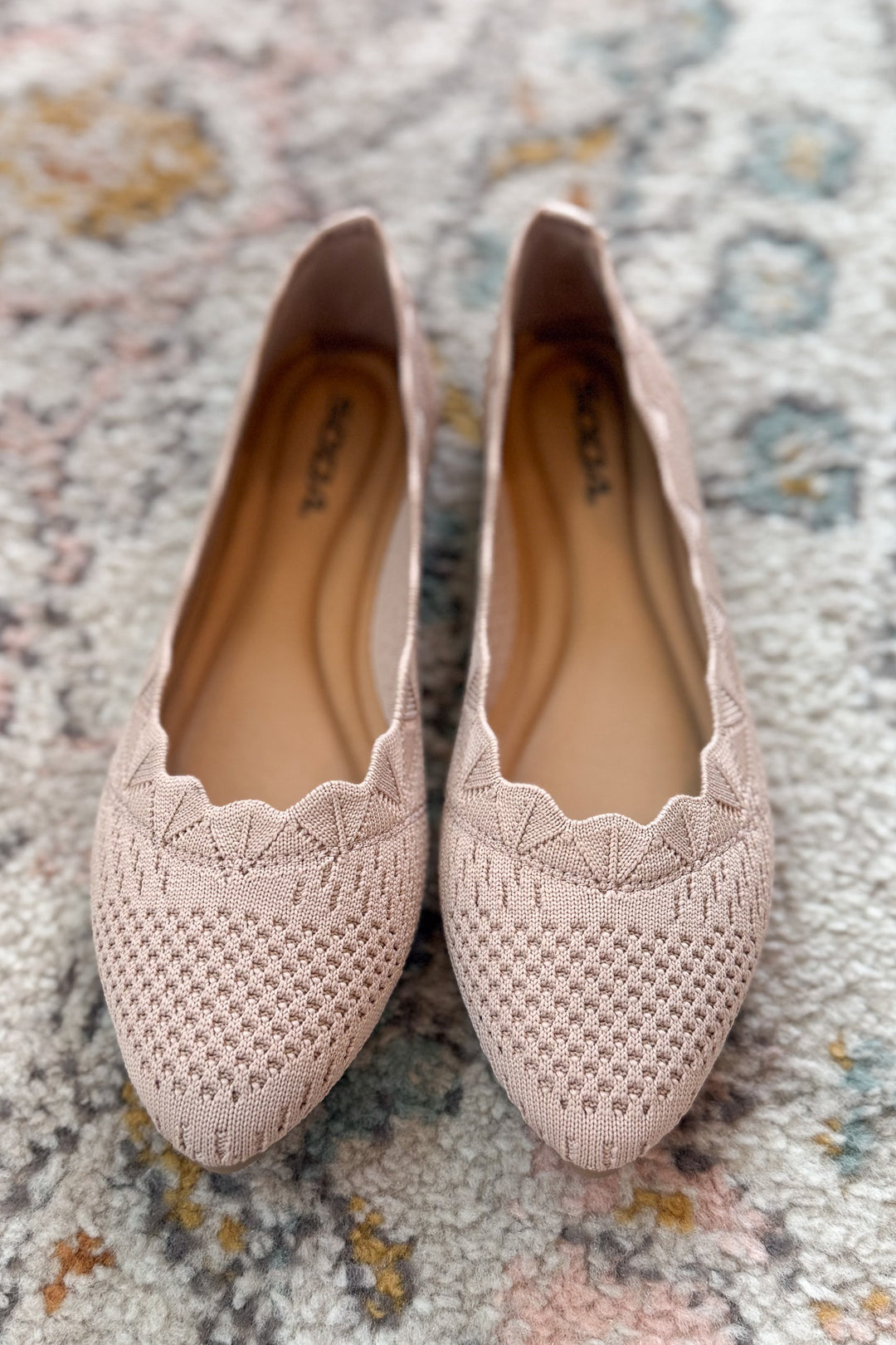 Scalloped Flats - Mauve