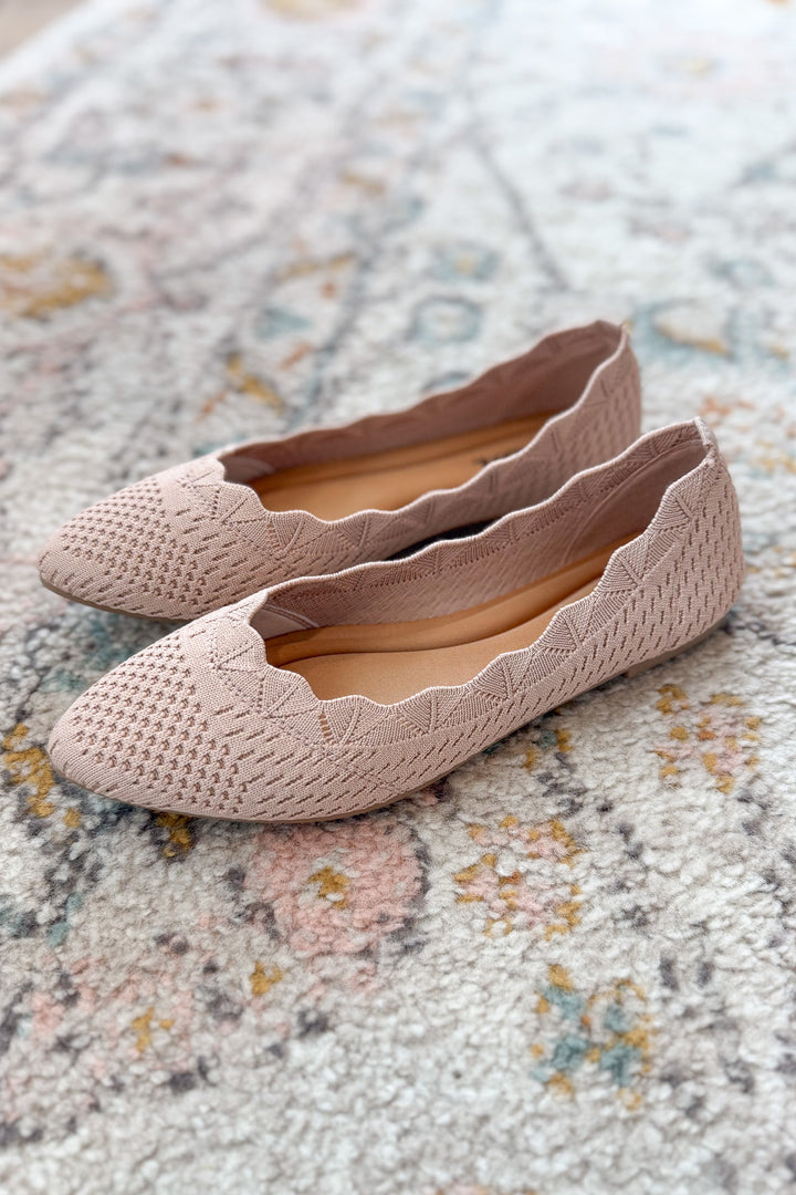 Scalloped Flats - Mauve