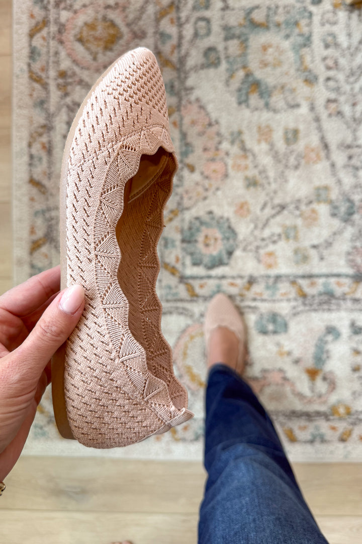 Scalloped Flats - Mauve