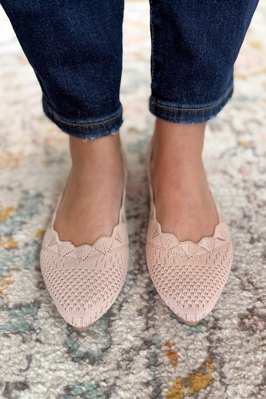 Scalloped Flats - Mauve