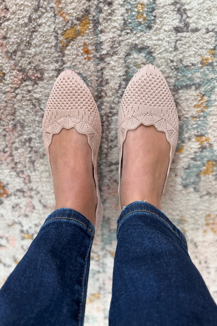 Scalloped Flats - Mauve