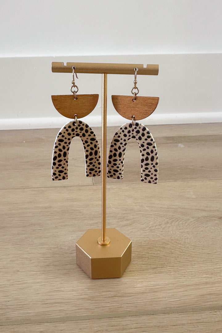 Wood You Leopard Earring