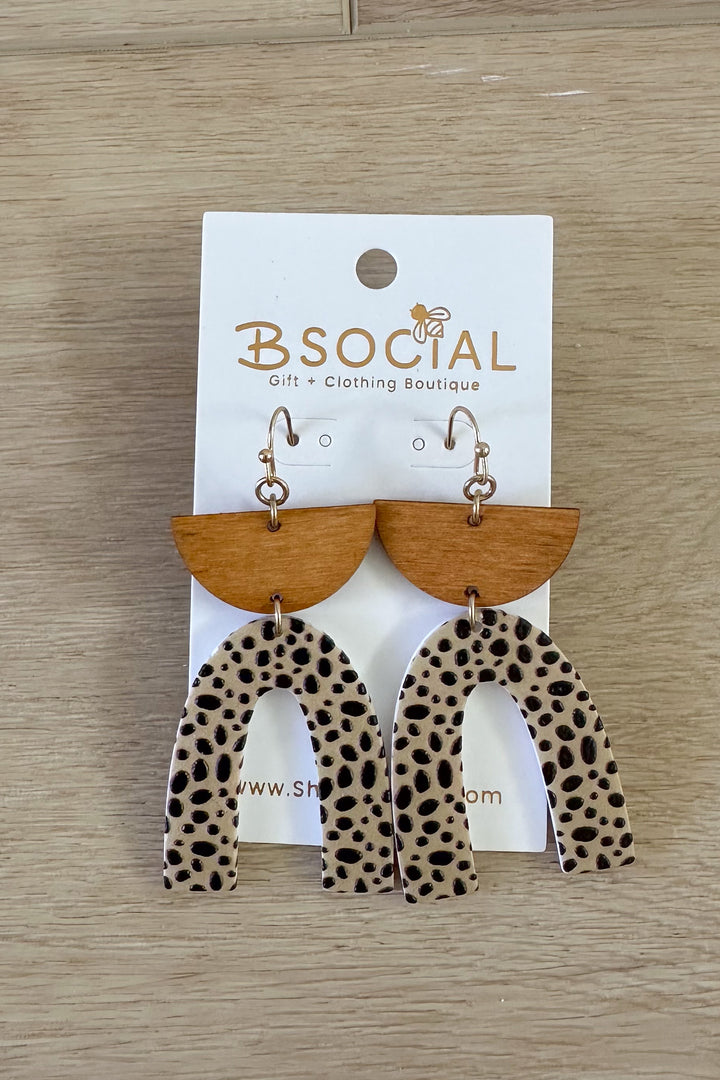 Wood You Leopard Earring