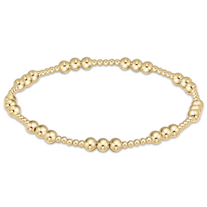 enewton: Classic Joy Pattern 4mm Gold Bead Bracelet