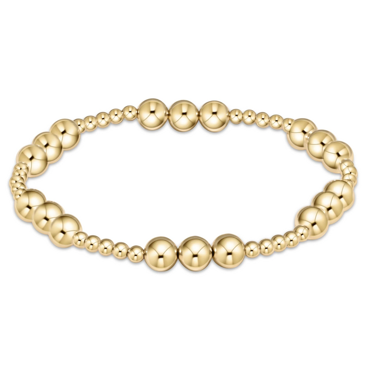 enewton: Classic Joy Pattern 6mm Gold Bead Bracelet - B Social Boutique