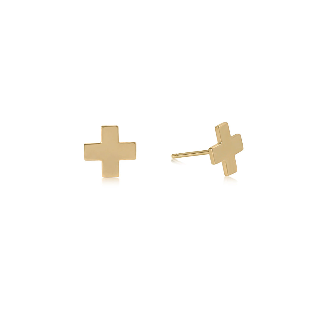 enewton: Signature Cross Stud-Gold