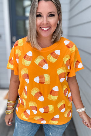 Queen Of Sparkles: Candy Corn Tee