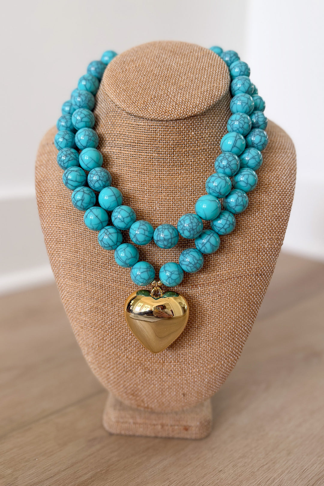 You Have my Heart Turquoise Necklace - B Social Boutique