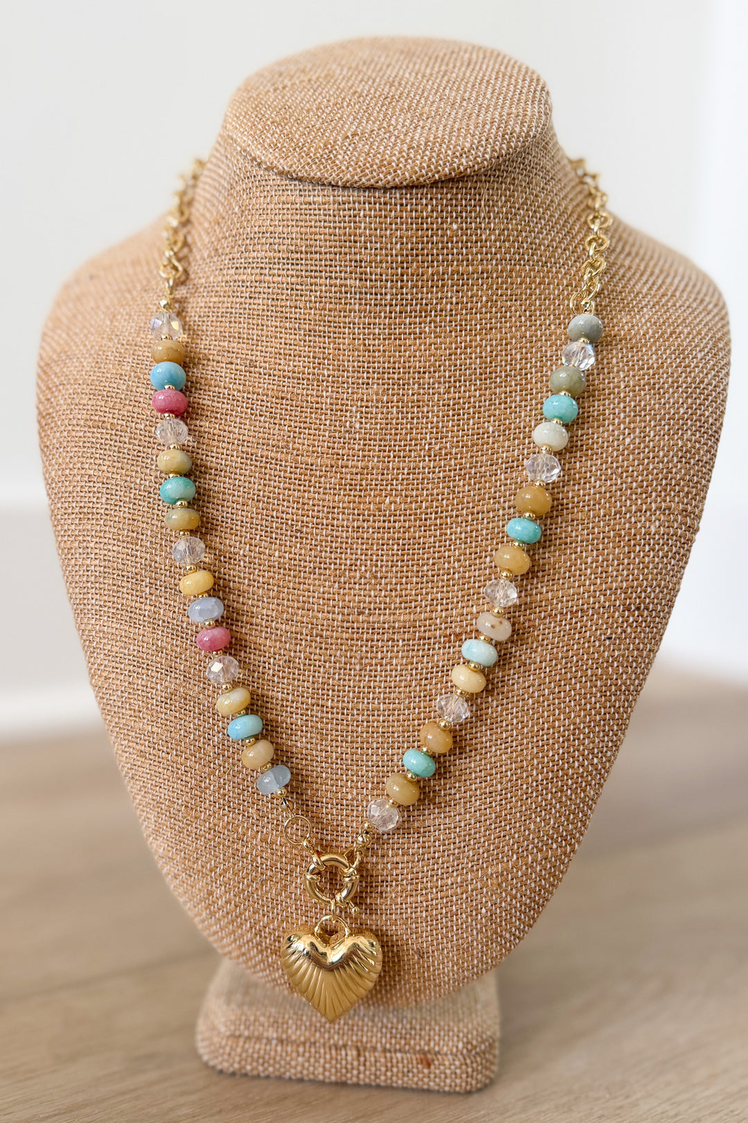 Multi Puff Heart Necklace - B Social Boutique