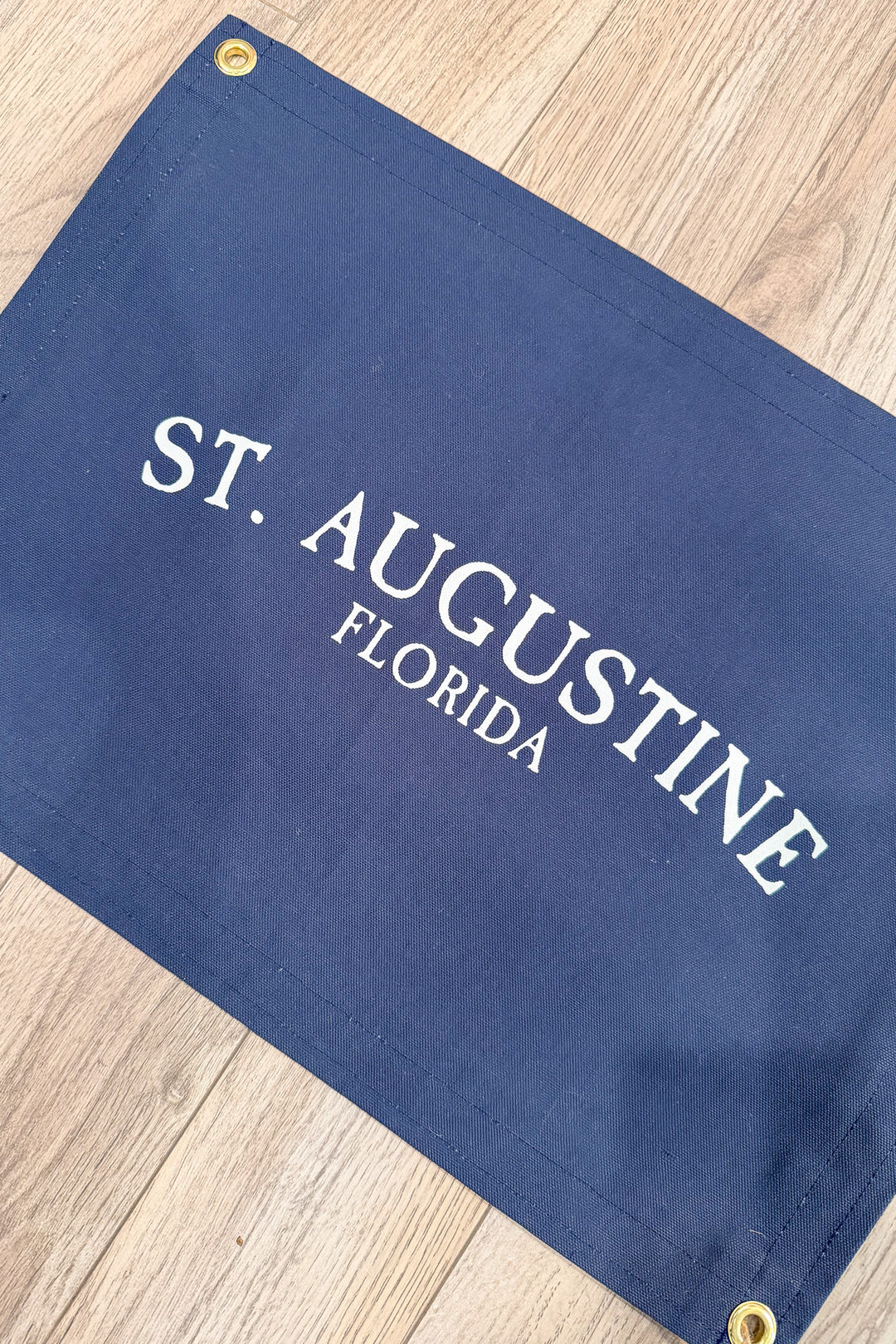 St Augustine Canvas Banner Flag with Grommets: Navy