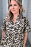 THML: Leopard Lane Puff Sleeve Dress