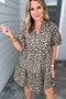 THML: Leopard Lane Puff Sleeve Dress