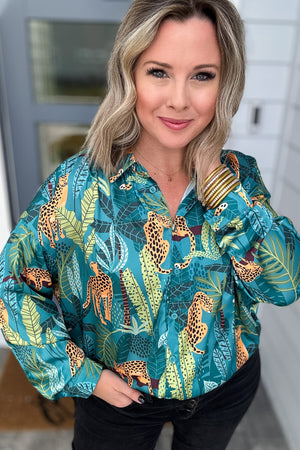 Wild Thing Button Down - Teal