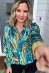 Wild Thing Button Down - Teal