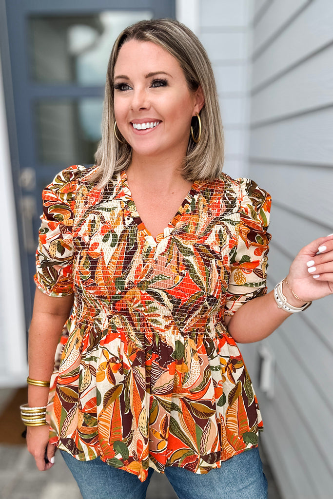 THML: Autumn Calls Smocked Top