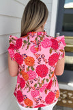 Pretty Whimsy Floral Top - Pink