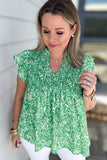 Maxed Out Green Printed Top
