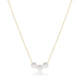 enewton: 16" Necklace Gold - Joy Pearl 6mm