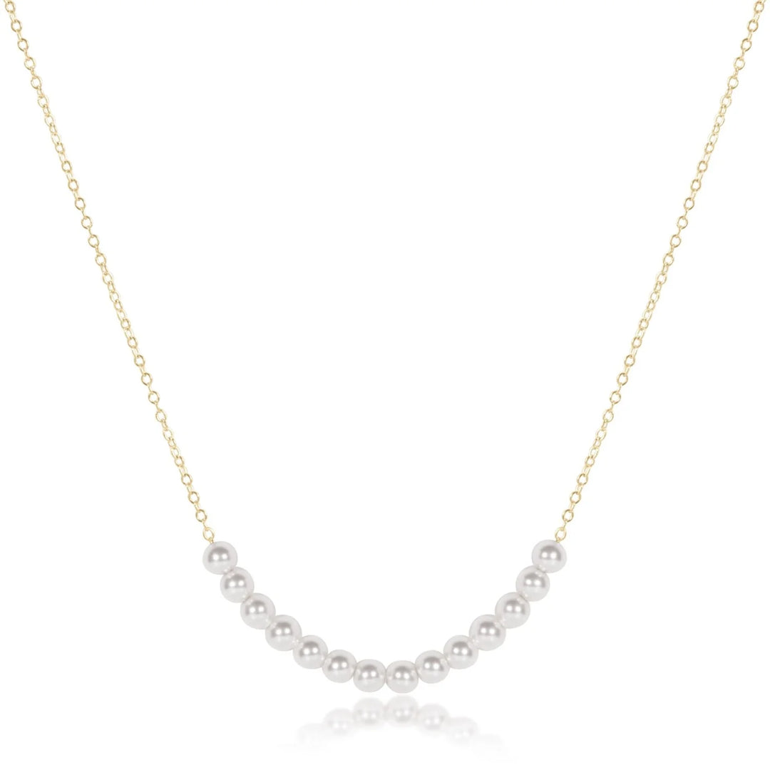 enewton: 16" Necklace Gold - Classic Beaded Bliss - 4mm Pearl - B Social Boutique