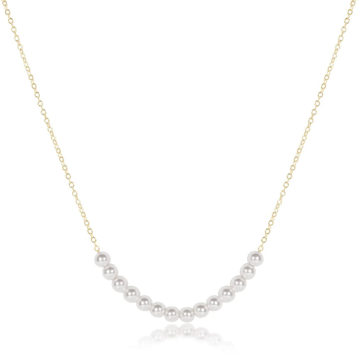 enewton: 16" Necklace Gold - Classic Beaded Bliss - 4mm Pearl - B Social Boutique