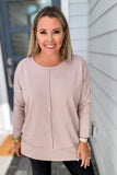 Spanx: Perfect Length Top, Dolman 3/4 Sleeve - Oat