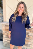 Spanx: Airessentials Crew Neck Dress - Timeless Navy