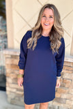 Spanx: Airessentials Crew Neck Dress - Timeless Navy