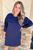 Spanx: Airessentials Crew Neck Dress - Timeless Navy