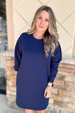 Spanx: Airessentials Crew Neck Dress - Timeless Navy