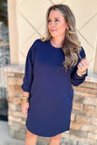 Spanx: Airessentials Crew Neck Dress - Timeless Navy