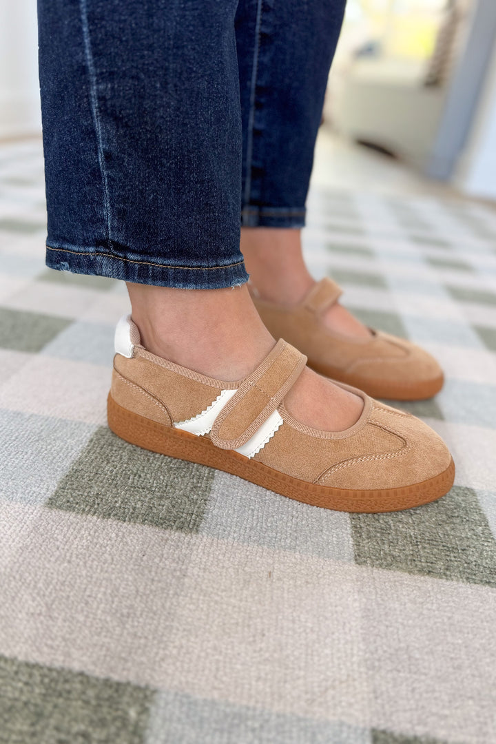 Corky's: CALM DOWN - Camel Faux Suede