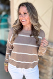 Z Supply: Sienna Stripe Sweater - Latte